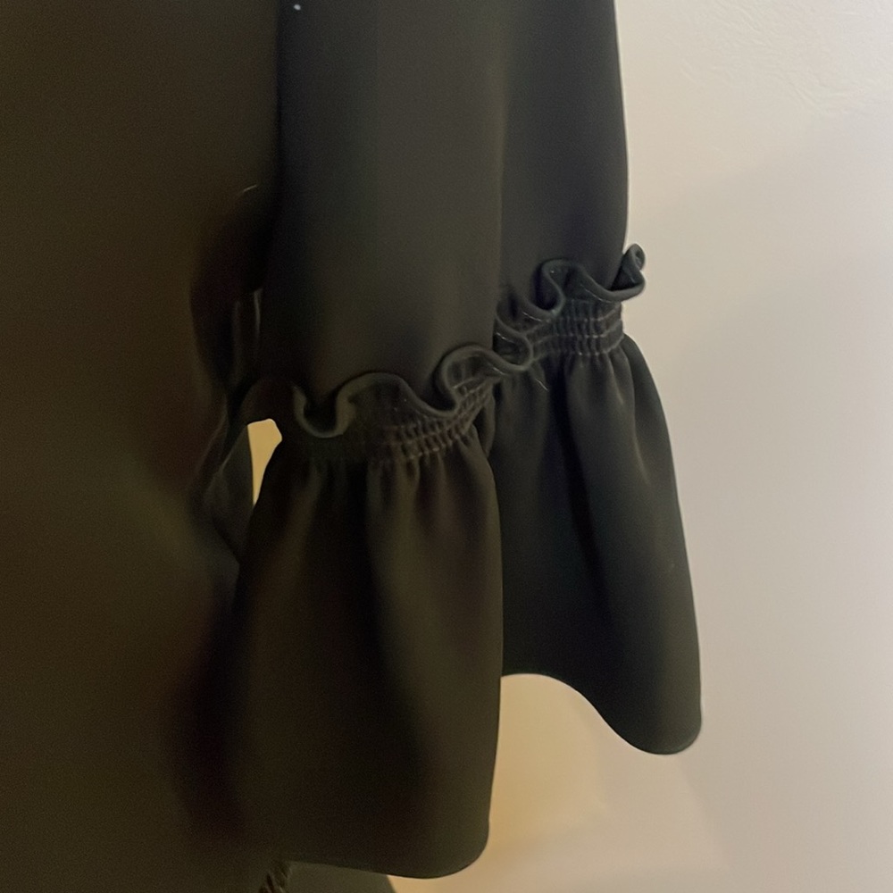 ✨ Yigal Azrouël Black Asymmetrical Peplum Top – NWT - Picture 7 of 8